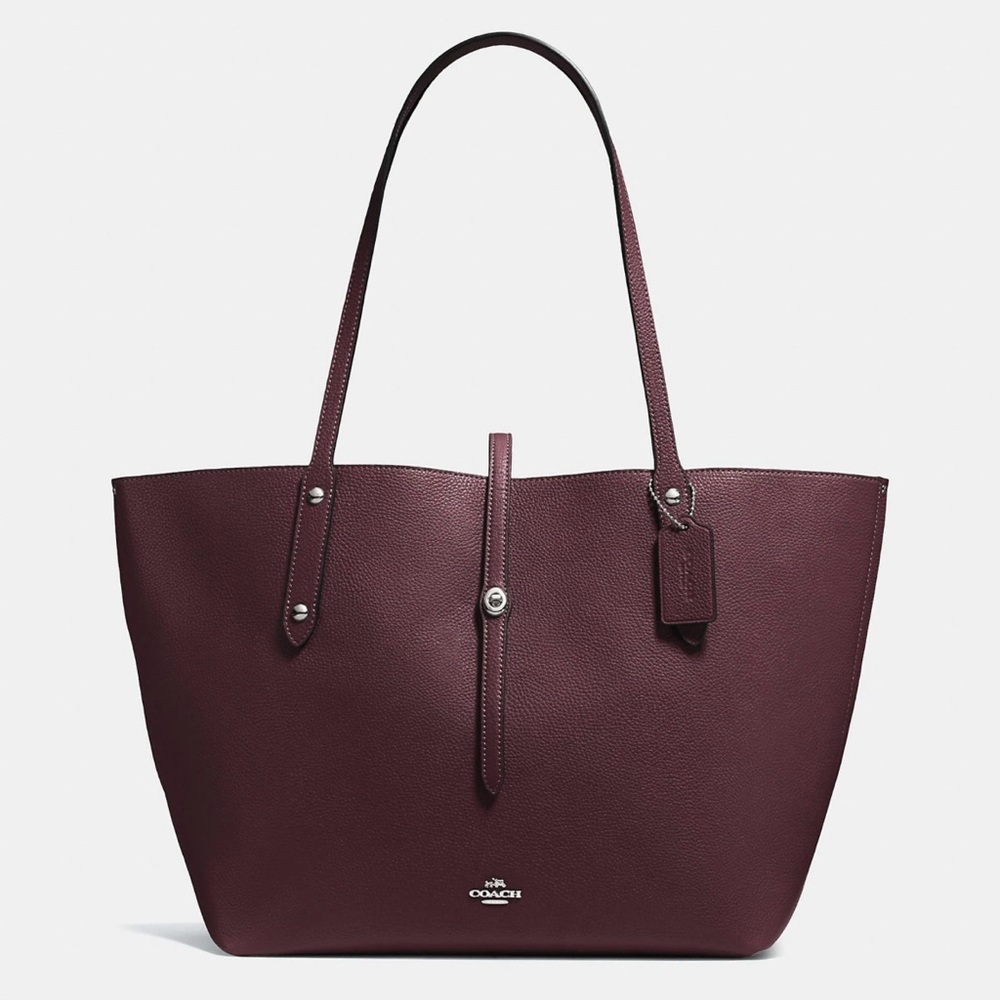 ❇️NWT coach market tote in Polished pebble leather